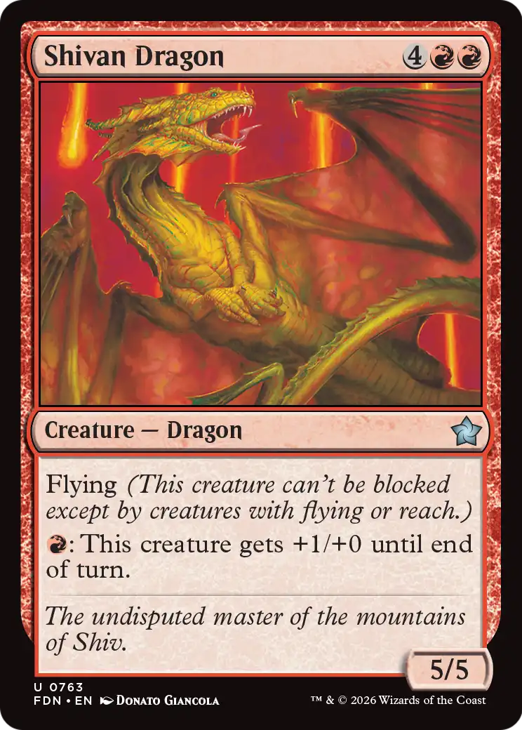 Shivan Dragon - Magic the Gathering card